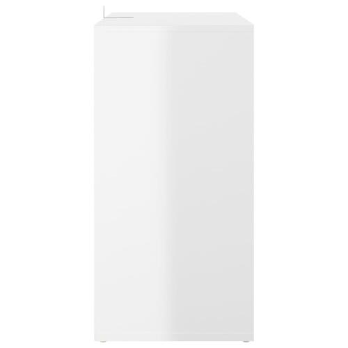 Skoskab 60x35x70 cm spånplade hvid højglans
