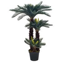 Kunstig cycaspalme med urtepotte grøn 125 cm