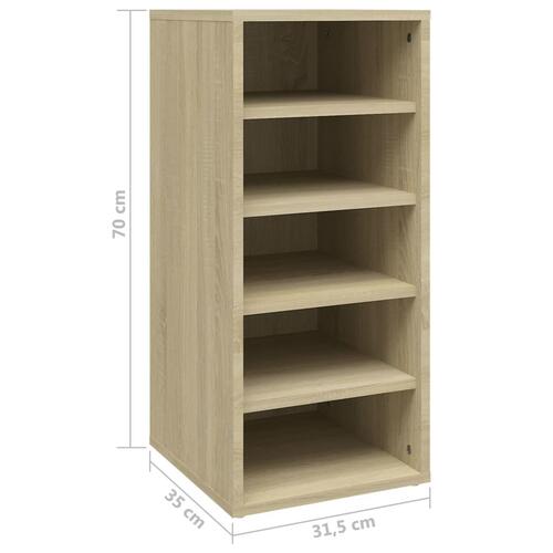 Skoreol 31,5x35x70 cm konstrueret træ sonoma-eg