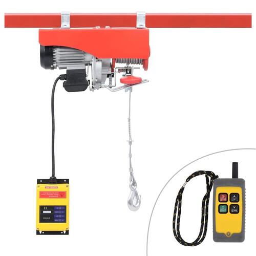Elektrisk hejs med trådløs fjernbetjening 1300 W 500/999 kg