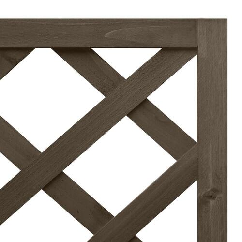 Espalier med plantekasse til hjørne 40x40x150 cm grantræ grå