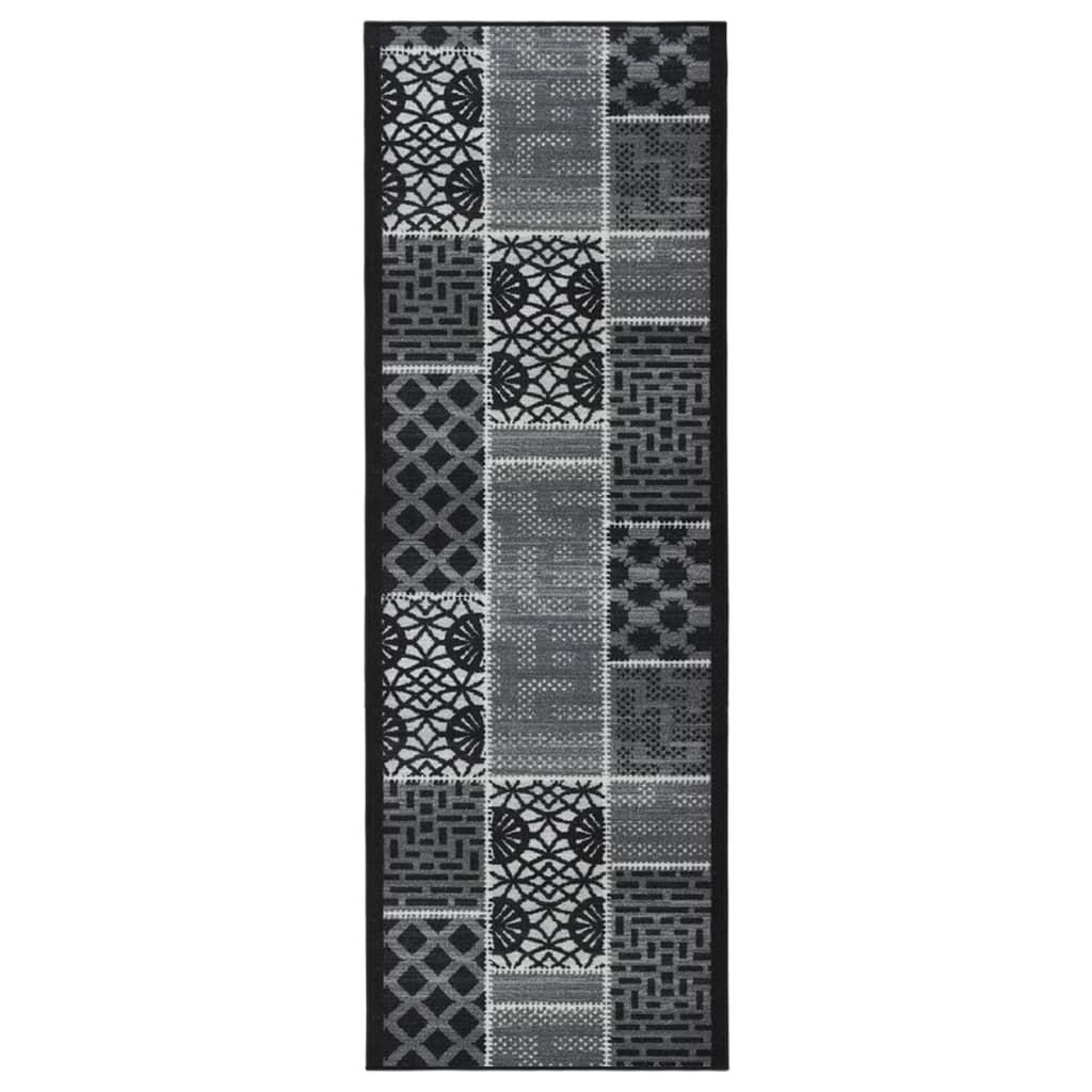 Tæppeløber 80x300 cm sort
