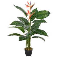 Kunstig strelitzia med potte 100 cm rød
