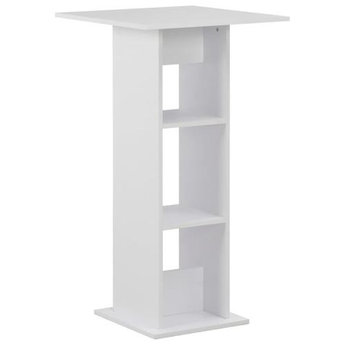 Barbord 60x60x110 cm hvid