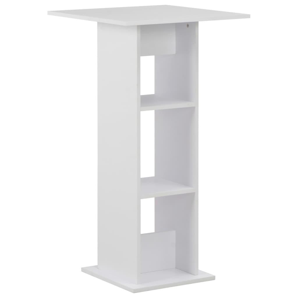 Barbord 60x60x110 cm hvid