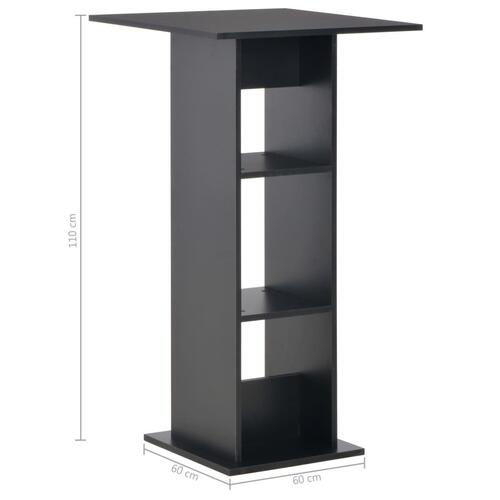 Barbord 60 x 60 x 110 cm sort