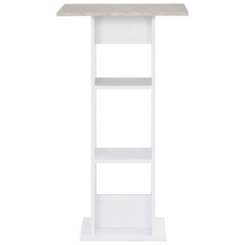 Barbord 60x60x110 cm hvid og betonfarvet