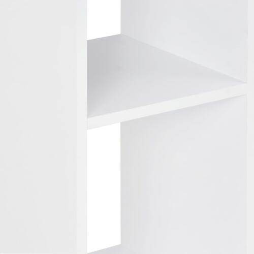 Barbord 60x60x110 cm hvid og sonoma-eg