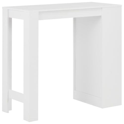 Barbord med hylde 110x50x103 cm hvid