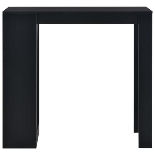 Barbord med hylde sort 110 x 50 x 103 cm