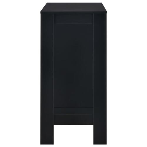 Barbord med hylde sort 110 x 50 x 103 cm