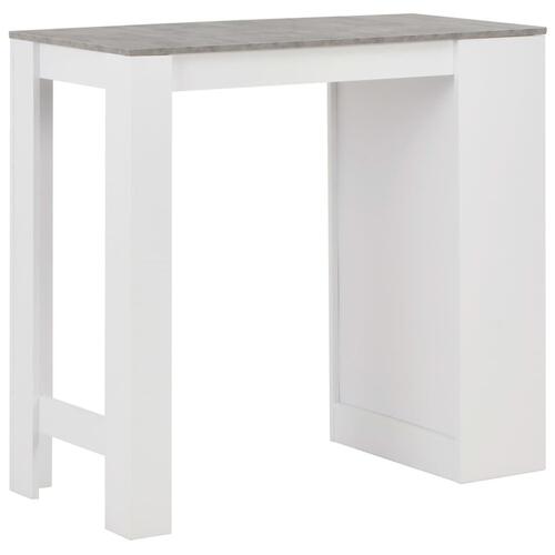 Barbord med hylde 110 x 50 x 103 cm hvid