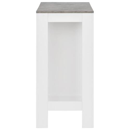 Barbord med hylde 110 x 50 x 103 cm hvid