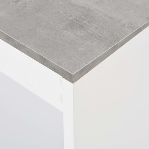 Barbord med hylde 110 x 50 x 103 cm hvid