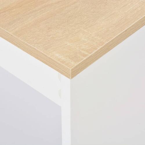 Barbord med hylde 110 x 50 x 103 cm hvid