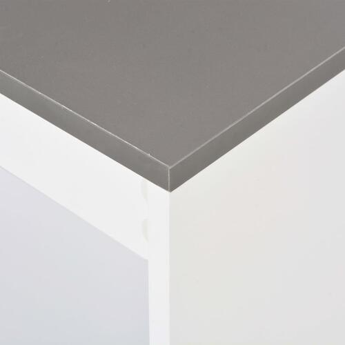 Barbord med hylde 110 x 50 x 103 cm hvid
