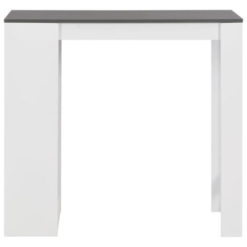 Barbord med hylde 110 x 50 x 103 cm hvid