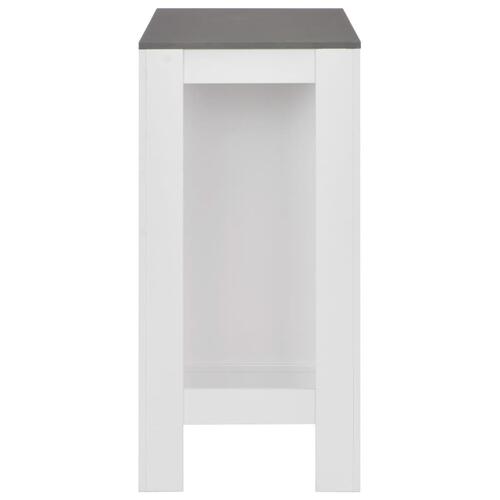 Barbord med hylde 110 x 50 x 103 cm hvid