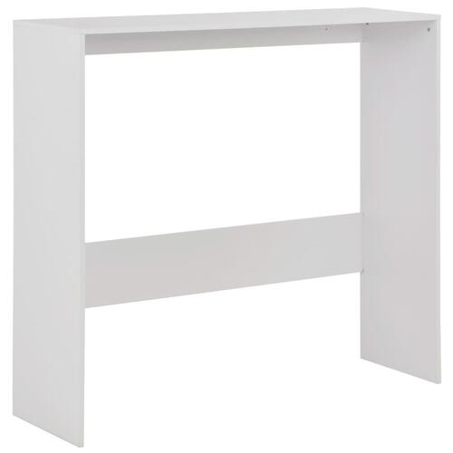 Barbord med 2 bordplader 130x40x120 cm hvid