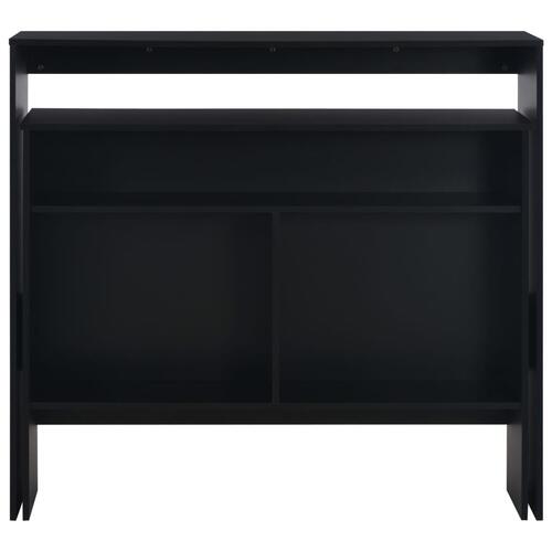 Barbord med 2 bordplader 130 x 40 x 120 cm sort
