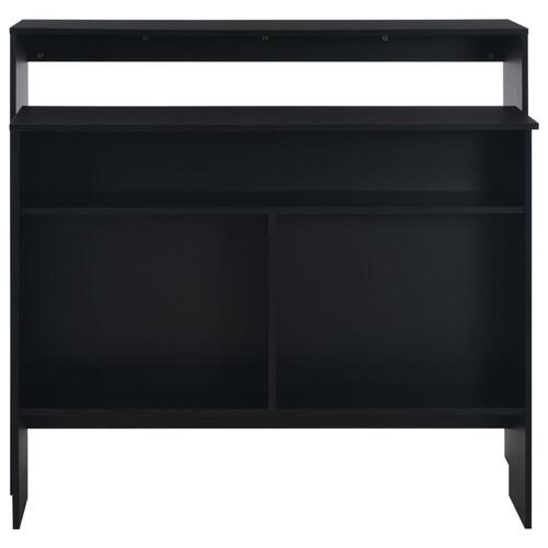 Barbord med 2 bordplader 130 x 40 x 120 cm sort