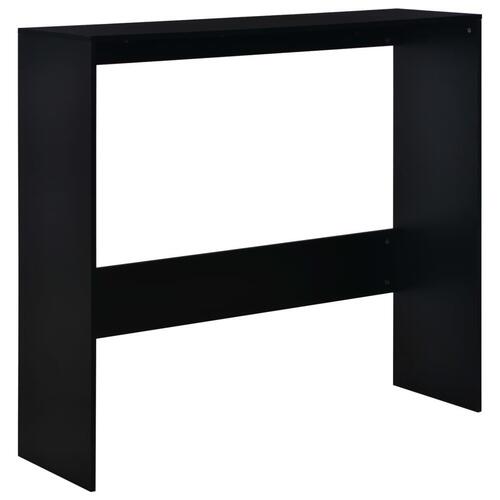 Barbord med 2 bordplader 130 x 40 x 120 cm sort