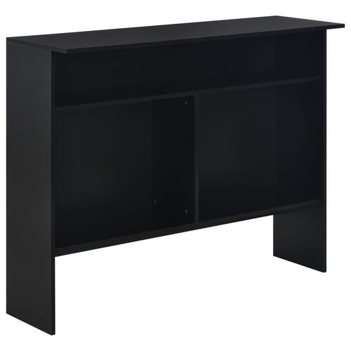 Barbord med 2 bordplader 130 x 40 x 120 cm sort