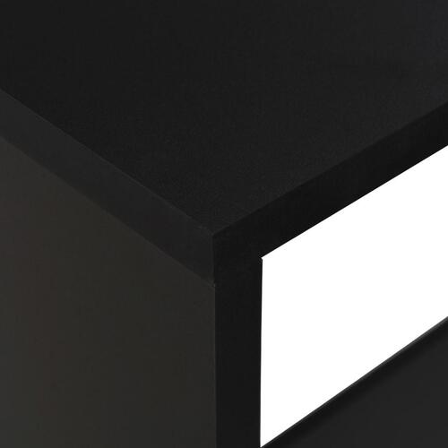 Barbord med 2 bordplader 130 x 40 x 120 cm sort