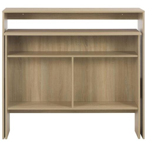 Barbord med 2 bordplader 130 x 40 x 120 cm egetræ