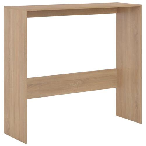 Barbord med 2 bordplader 130 x 40 x 120 cm egetræ