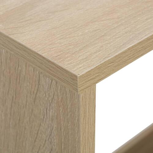 Barbord med 2 bordplader 130 x 40 x 120 cm egetræ