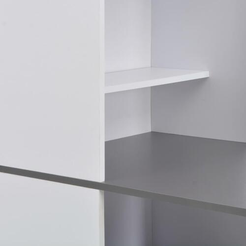 Barbord med skab 115 x 59 x 200 cm hvid