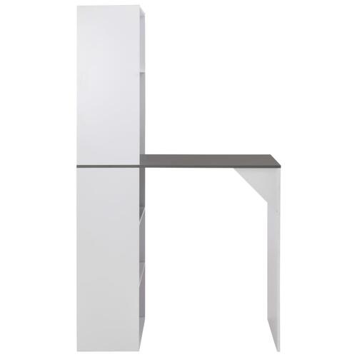 Barbord med skab 115 x 59 x 200 cm hvid