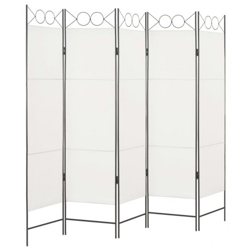 5-panels rumdeler 200 x 180 cm hvid