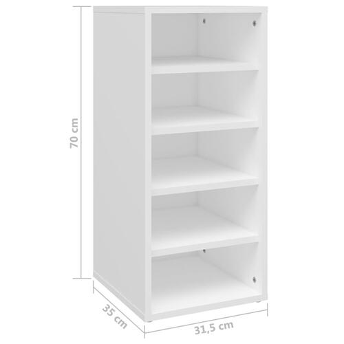 Skoreoler 2 stk. 31,5x35x70 cm konstrueret træ hvid