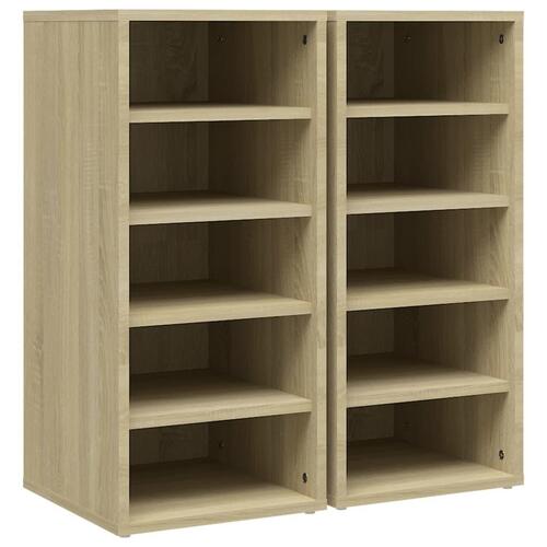 Skoreoler 2 stk. 31,5x35x70 cm konstrueret træ sonoma-eg