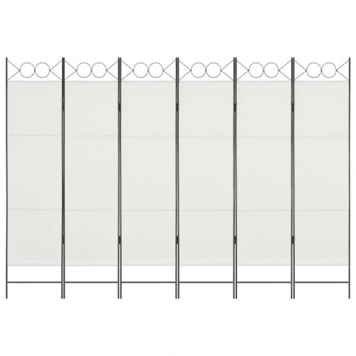 6-panels rumdeler 240 x 180 cm hvid