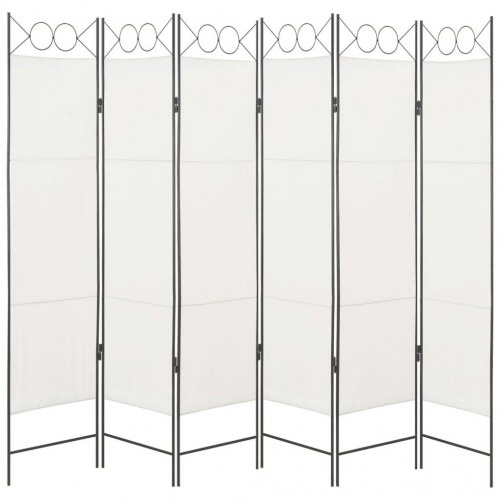 6-panels rumdeler 240 x 180 cm hvid