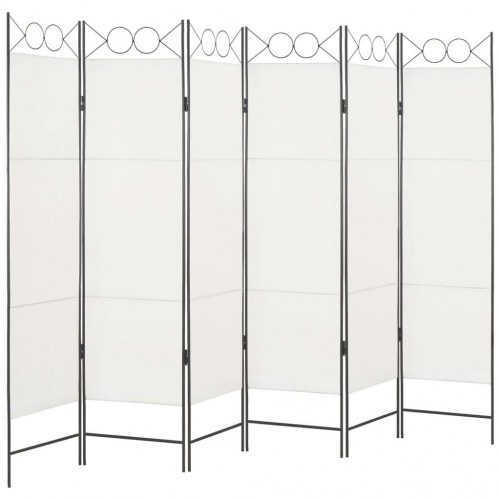 6-panels rumdeler 240 x 180 cm hvid
