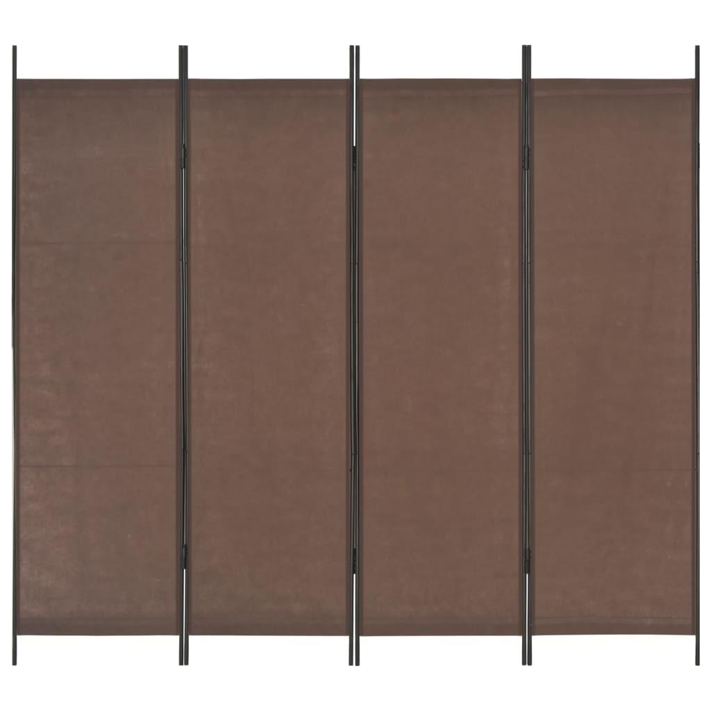 4-panels rumdeler 200 x 180 cm brun