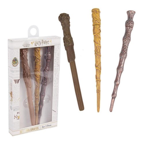 Harry Potter kuglepenne - sæt med 3 (brun)