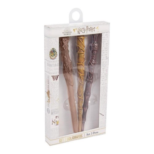 Harry Potter kuglepenne - sæt med 3 (brun)