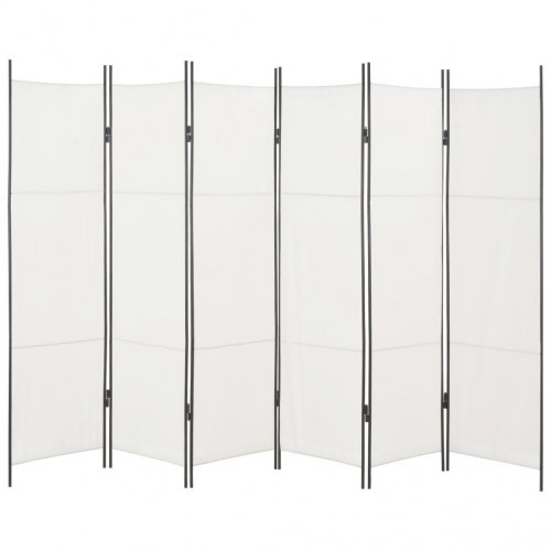 6-panels rumdeler 300 x 180 cm hvid