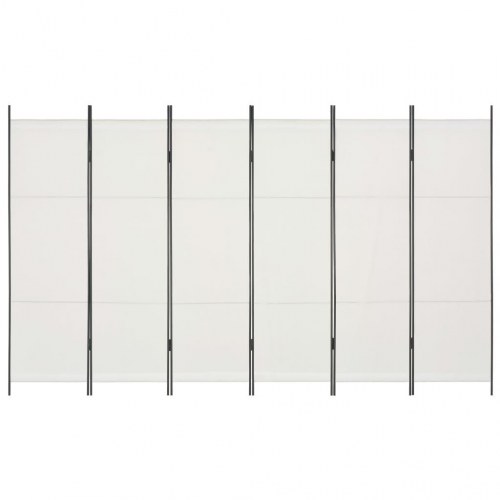 6-panels rumdeler 300 x 180 cm hvid