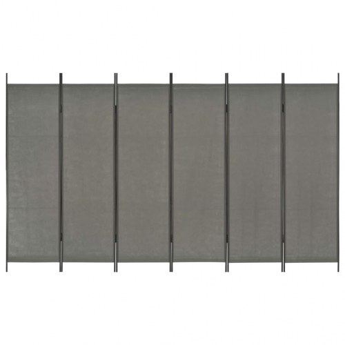 6-panels rumdeler 300 x 180 cm antracitgrå