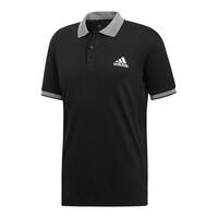 Kortærmet Polotrøje til Mænd Adidas CLUB SOLID POLO DX1806 Sort Polyester Mænd XS