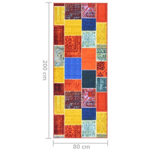 Tæppeløber 80x200 cm flerfarvet