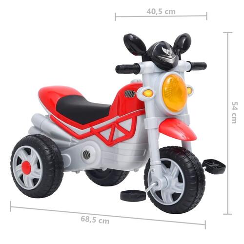 Trehjulet børnecykel rød