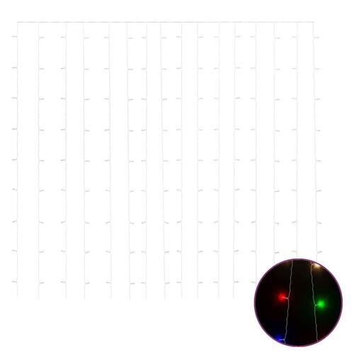 Lysgardin 3x3 m 300 LED'er 8 funktioner flerfarvet