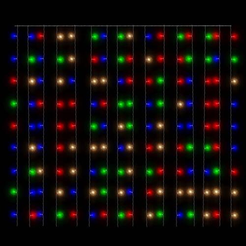 Lysgardin 3x3 m 300 LED'er 8 funktioner flerfarvet